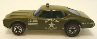 VINTAGE MATTEL REDLINE HOT WHEELS RARE SET ONLY U.  S ARMY STAFF CAR 1969 OLDS 442 2