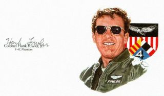 Hank Fowler Signed Cut Signature Goe Lithograph F - 4c Phantom