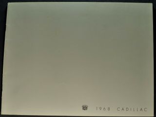 1968 Cadillac Brochure Eldorado Deville Fleetwood 75 Calais