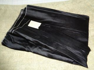 Vf44 Antique Black Satin Fabric 36 " X 7 1/2 Yds Dated 1916 Attn: Reenactors