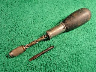 Vintage " Yankee " No.  33h Ratcheting Screwdriver (stanley) With 1 Bit Made In Usa
