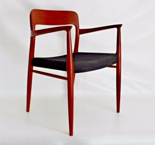 Moller Vtg Mid Century Danish Modern Teak Wood Lounge Dining 56 Arm Side Chair