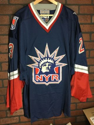 Vintage Size 52 Beukeboom York Rangers Lady Liberty Authentic Hockey Jersey