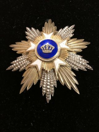 Belgium,  Kingdom,  Order Of The Crown Grand Cross Breast Star 76 Mm