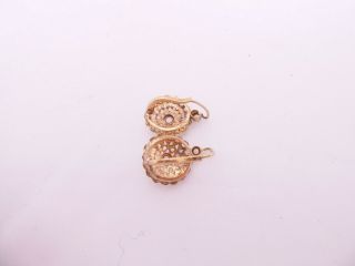 18ct gold rose cut diamond earrings,  Victorian 3
