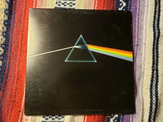 Pink Floyd Dark Side Of The Moon Lp 1973 With Posters And Pin - Ups