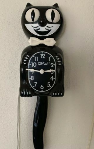 Vintage Black Electric Kit Cat Klock Kat Clock Restored Felix