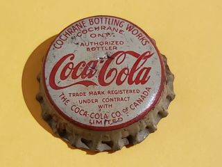 Coca Cola Canada Soda Bottle Cap Crown Coke Beer Old Rare Cork 30s