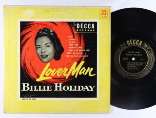 Billie Holiday - Lover Man 10 " - Decca - Dl 5345 Mono Dg
