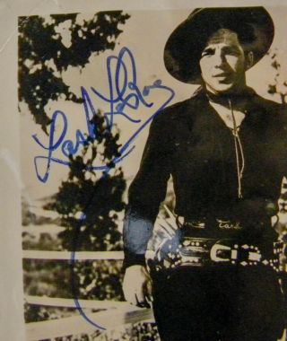Vintage Signed Autograph Photograph,  Lash LaRue,  Black & White Cowboy Photo,  NR 2