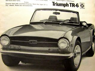 1970 Triumph Tr 6 - Big Mother - Print Ad 8.  5 X 11 "