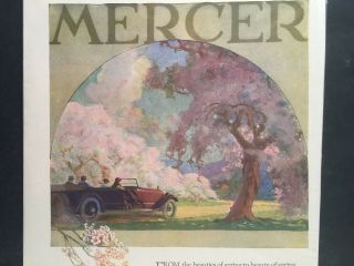 1920 MERCER AUTOMOBILE Vintage Full Page Color Print Ad Advertisment 2