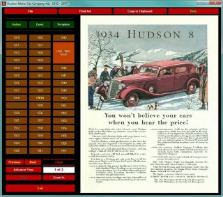 Hudson Motor Car Company Advertisements Cd - Rom Car Book