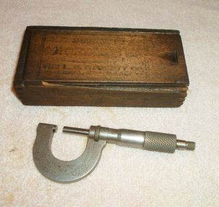 Vintage Starrett Machinist 0 – 1” Micrometer Circa Early 1900’s