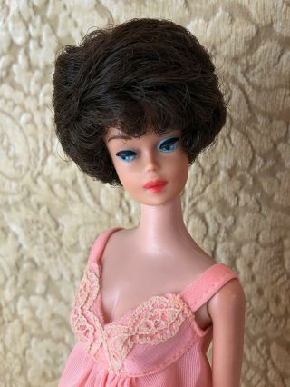 Vintage Barbie Doll - Brunette Bubblecut - Gorgeous Huge Bubble Cut Hair - 1964