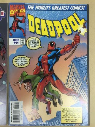 Deadpool 1 & 11 1st Series 1997 Spider - man Fantasy 15 Homage Cover Key 3