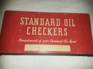 Vintage 1938 Standard Oil Co Checker Board Advertising Red Crown Gasoline