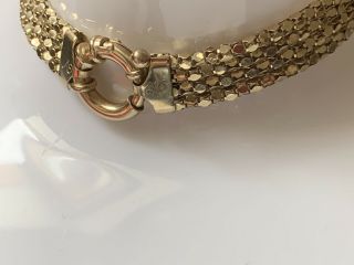 Heavy Vintage Hallmarked Sterling Silver 925 Gilt Chain Link Bracelet 13.  8g