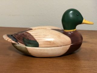 Avon Vintage Ceramic Mallard Duck - Hand Crafted In Brazil 1978 - Numbered