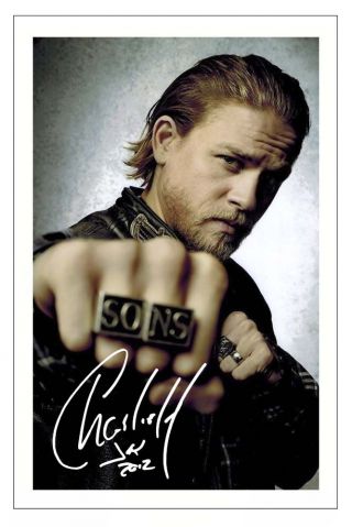 Charlie Hunnam Sons Of Anarchy Signed Photo Print Autograph Jax Teller Soa