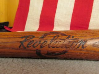 Vintage 1940s Revelation Wood Baseball Bat G1415 Special Model 28 " Great Display