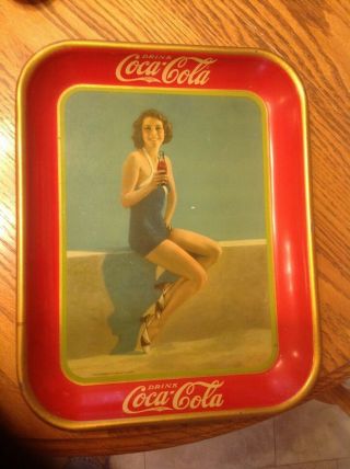 1933 Coca - Cola Tray Frances Dee Paramount Player By American Art