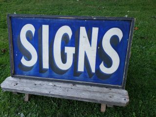 Vintage Wood Hand Painted Sign