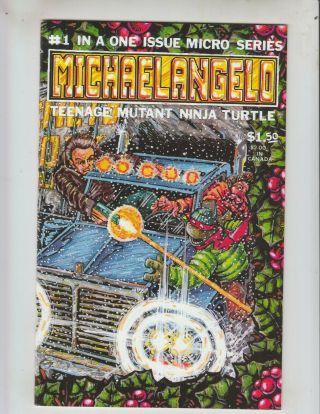 Michaelangelo 1 Nm (9.  4) 1986 Teenage Mutant Ninja Turtles Xmas Cover & Story