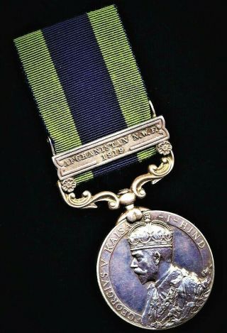 British Medal Igsm - Third Afghan War 1919 - Indian Princely State Loharu Unique