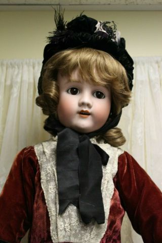 Big 31 " Antique Simon Halbig Handwerck Bisque Head Doll