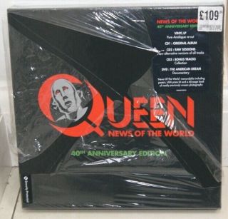 Queen - News Of The World 40th Anniversary Edition Vinyl Cd Box Set Rrp £109