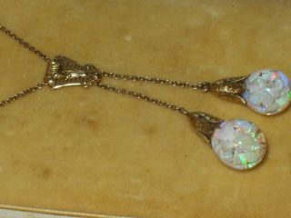 Antique 14k Solid Gold Art Deco Horace Welch Floating Opal Earliest Rare Find