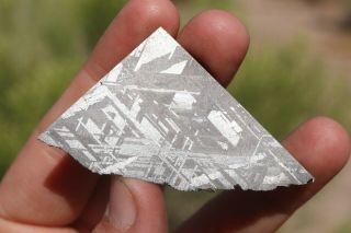 Muonionalusta Meteorite Etched Part Slice 21.  4 Grams