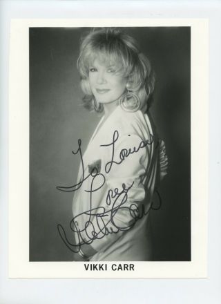 8 X 10 Autographed Photo Singer Vikki Carr
