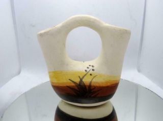 Vintage Native American Indian Pottery Southwest Wedding Vase " Sun Shadows "