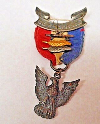 Vintage Bsa Boy Scout Sterling Robbins Eagle Scout Medal W/ 3 Palm Pins