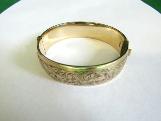 Vintage 1/5 9ct Rolled Gold Bangle By Henry Griffiths And Sons