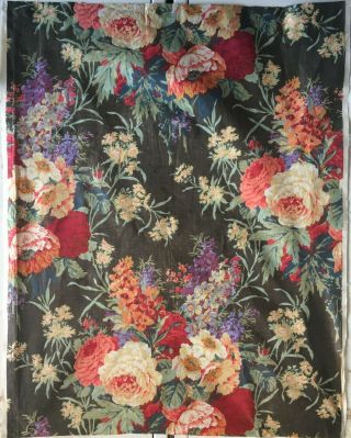 19th C.  French Printed Floral Fabric (2893)