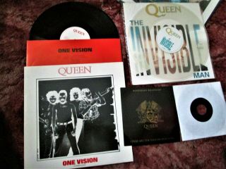 Queen Vinyl 4x Single Discs Freddie Mercury Bundle Joblot 7 " /12 " George Michael