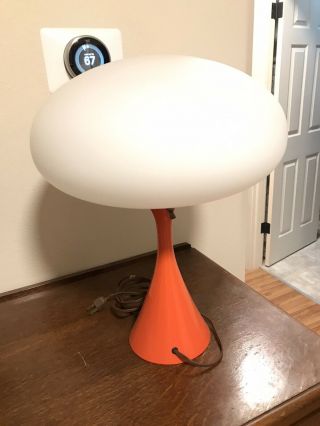 Vintage Laurel Bill Curry Orange Mushroom Lamp