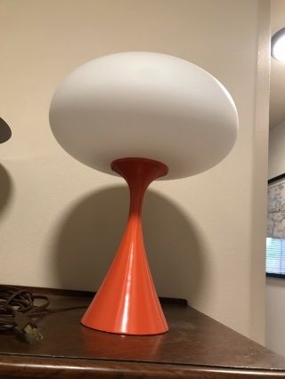 Vintage Laurel Bill Curry Orange Mushroom Lamp 2