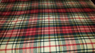 Vintage Ll Bean Plaid Wool Blanket 84 X 72