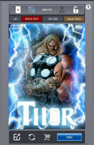 Topps - Marvel Collect Card Trader - Motion Thorsday Wave 1,  Week 1 (536cc)