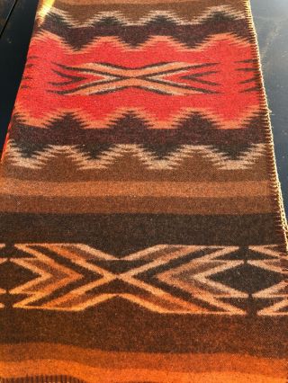 Pendleton Beaver State Wool Blanket 64 " X 80 " Southwestern Native Browns As - Is
