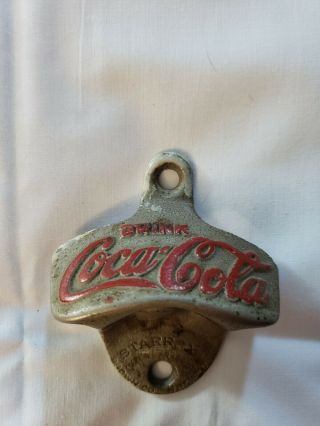 Vintage Coca - Cola Star " X " Wall Mount Bottle Opener Brown Co.  Made In Usa 4