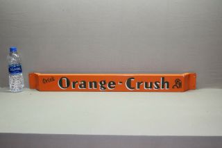 31 " Orange Crush Soda Crushy Porcelain Door Push Bar Sign Gas Oil Car Farm