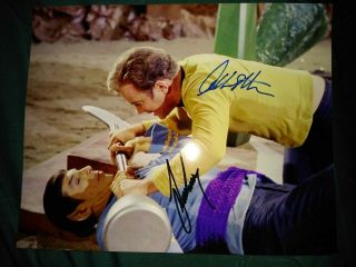William Shatner,  Leonard Nimoy Star Trek Signed Color Amok Time