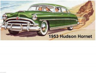1953 Hudson Hornet Auto Refrigerator / Tool Box Magnet Man Cave