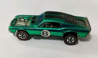 Vintage Hot Wheels Redline Boss Hoss Mustang - Metallic Green Over Chrome