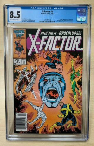 X - Factor 6 Cgc 8.  5 Marvel 7/86 1st Full Apocalypse